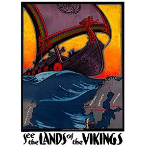Wee Blue Coo Travel Scandinavia Viking Longship Wave Sea Sail USA Wall Art Print Wee Blue Coo Travel Scandinavia Viking Longship Wave Sea Sail USA Wall Art Print