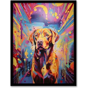 Artery8 Red Labrador Retriever Dog Lover Gift Pet Portrait Colourful Neon Artwork Painting Artwork Framed Wall Art Print A4 Artery8 Red Labrador Retriever Dog Lover Gift Pet Portrait Colourful Neon Artwork Painting Artwork Framed Wall Art Print A4