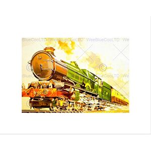 Wee Blue Coo Painting Transport Steam Train Locomotive Engine Rail UK Wall Art Print Wee Blue Coo Painting Transport Steam Train Locomotive Engine Rail UK Wall Art Print
