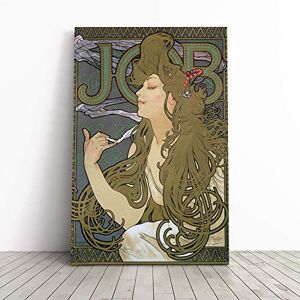 Big Box Art Canvas Print Wall Art Alphonse Mucha Job Mounted and Stretched Box Frame Picture Home Decor for Kitchen, Living, Dining Room, Bedroom, Hallway, Multi-Colour, 20x14 Inch Big Box Art Canvas Print Wall Art Alphonse Mucha Job Mounted and Stretched Box Frame Picture Home Decor for Kitchen, Living, Dining Room, Bedroom, Hallway, Multi-Colour, 20x14 Inch