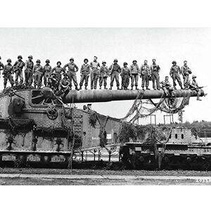 Fine Art Prints War WWII USA Soldierss German Rail Artillery 1945 Foto Premium Wall Art Canvas Print 45 x 61 cm Fine Art Prints War WWII USA Soldierss German Rail Artillery 1945 Foto Premium Wall Art Canvas Print 45 x 61 cm