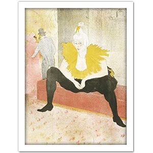 Artery8 Toulouse-Lautrec Clowness Mademoiselle Cha-U-Ka-O Painting Artwork Framed Wall Art Print 18X24 Inch Artery8 Toulouse-Lautrec Clowness Mademoiselle Cha-U-Ka-O Painting Artwork Framed Wall Art Print 18X24 Inch