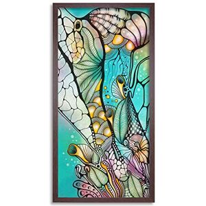 Artery8 Underwater Floral Jungle Abstract Painting Framed Wall Art Print Long 25X12 Inch Artery8 Underwater Floral Jungle Abstract Painting Framed Wall Art Print Long 25X12 Inch