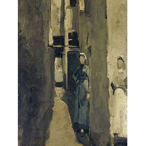 Artery8 Breitner Neighborhood Street The Hague Painting Premium Wall Art Canvas Print 18X24 Inch Artery8 Breitner Neighborhood Street The Hague Painting Premium Wall Art Canvas Print 18X24 Inch