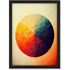Doppelganger33 LTD Minimalist Geometric Illustration Circle With Colourful Textures Red Yellow Blue Artwork Framed A3 Wall Art Print Doppelganger33 LTD Minimalist Geometric Illustration Circle With Colourful Textures Red Yellow Blue Artwork Framed A3 Wall Art Print