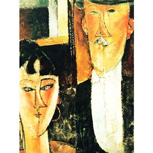 Wee Blue Coo Amedeo Modigliani Bride Groom Old Master Art Painting Canvas Print Wee Blue Coo Amedeo Modigliani Bride Groom Old Master Art Painting Canvas Print