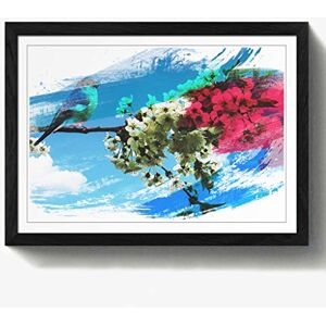 Arty Pie Framed Print Black A2 (24.5x18 Inch) Bullfinch Bird on a Tree V2, Wood, Multi-Colour, 60 x 42 x 2 cm Arty Pie Framed Print Black A2 (24.5x18 Inch) Bullfinch Bird on a Tree V2, Wood, Multi-Colour, 60 x 42 x 2 cm