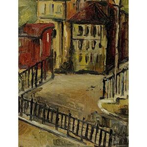 Artery8 Alice Bailly View Backyard Cityscape Painting Premium Wall Art Canvas Print 18X24 Inch Artery8 Alice Bailly View Backyard Cityscape Painting Premium Wall Art Canvas Print 18X24 Inch