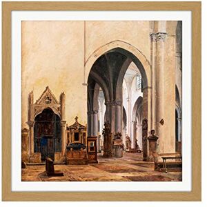 Fine Art Prints Hansen Interior St Maria Minerva Rome Painting Square Wooden Framed Wall Art Print Picture 16X16 Inch Fine Art Prints Hansen Interior St Maria Minerva Rome Painting Square Wooden Framed Wall Art Print Picture 16X16 Inch