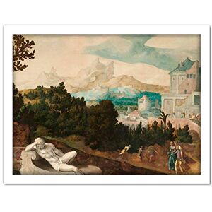 Artery8 Jan Van Scorel Landscape With Bathsheba Painting Artwork Framed Wall Art Print 18X24 Inch Artery8 Jan Van Scorel Landscape With Bathsheba Painting Artwork Framed Wall Art Print 18X24 Inch