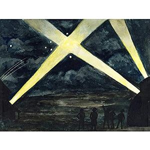 Artery8 War WWI JM Searchlights Belgium France Sketch Painting Unframed Wall Art Print Poster Home Decor Premium Artery8 War WWI JM Searchlights Belgium France Sketch Painting Unframed Wall Art Print Poster Home Decor Premium