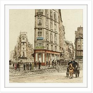 Artery8 Martial Road Paris Boulevard Bonne Nouvelle 1877 Illustration Square Wooden Framed Wall Art Print Picture 16X16 Inch Artery8 Martial Road Paris Boulevard Bonne Nouvelle 1877 Illustration Square Wooden Framed Wall Art Print Picture 16X16 Inch