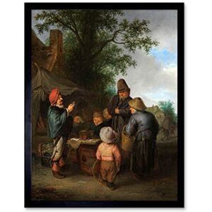 Artery8 Adriaen Van Ostade Quack Salver Charlatan Painting Art Print Framed Poster Wall Decor 12x16 inch Artery8 Adriaen Van Ostade Quack Salver Charlatan Painting Art Print Framed Poster Wall Decor 12x16 inch