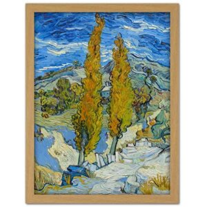 Artery8 Van Gogh Poplars At Saint Remy Artwork Framed Wall Art Print 18X24 Inch Artery8 Van Gogh Poplars At Saint Remy Artwork Framed Wall Art Print 18X24 Inch