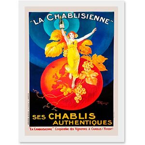 Artery8 - Chablis Wine French Vintage Advert Artwork - Framed Artery8 - Chablis Wine French Vintage Advert Artwork - Framed
