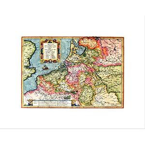 Wee Blue Coo MAP ANTIQUE BELGIUM MERCATOR COLOURS BLACK FRAMED ART PRINT PICTURE B12X7017 Wee Blue Coo MAP ANTIQUE BELGIUM MERCATOR COLOURS BLACK FRAMED ART PRINT PICTURE B12X7017
