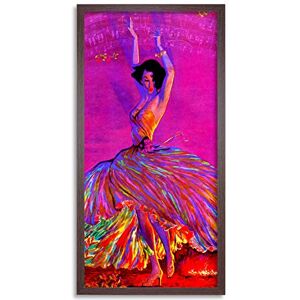 Wee Blue Coo Georgi One Last Fling Detail Dancer Flamenco Long Panel Framed Wall Art Print Wee Blue Coo Georgi One Last Fling Detail Dancer Flamenco Long Panel Framed Wall Art Print