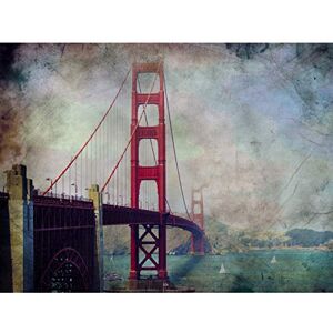 Wee Blue Coo PHOTO PAINTING GOLDEN GATE BRIDGE SAN FRANCISCO WALL ART PRINT POSTER HP2738 Wee Blue Coo PHOTO PAINTING GOLDEN GATE BRIDGE SAN FRANCISCO WALL ART PRINT POSTER HP2738
