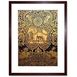 Wee Blue Coo Painting Ornate Eastern Indian Elephant Pattern Framed Wall Art Print Wee Blue Coo Painting Ornate Eastern Indian Elephant Pattern Framed Wall Art Print