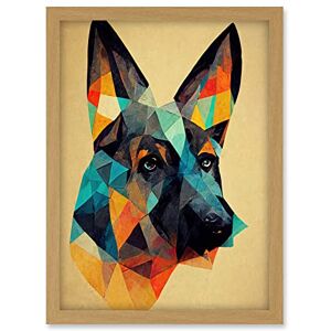 Doppelganger33 LTD German Shepherd Alsatian Dog Colourful Geometric Artwork Framed A3 Wall Art Print Doppelganger33 LTD German Shepherd Alsatian Dog Colourful Geometric Artwork Framed A3 Wall Art Print