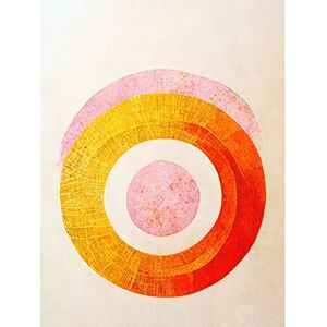 Doppelganger33 LTD Boho Abstract Line Painting Pastel Patterned Autumn Circles Of Pink, Yellow And Orange Large Wall Art Poster Print Thick Paper 18X24 Inch Doppelganger33 LTD Boho Abstract Line Painting Pastel Patterned Autumn Circles Of Pink, Yellow And Orange Large Wall Art Poster Print Thick Paper 18X24 Inch