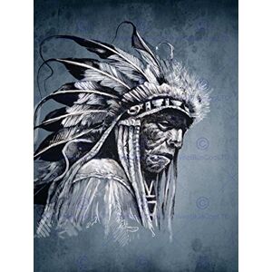 Wee Blue Coo PAINTING DRAWING PORTRAIT STUDY NATIVE AMERICAN CHIEF ART PRINT POSTER MP3827B Wee Blue Coo PAINTING DRAWING PORTRAIT STUDY NATIVE AMERICAN CHIEF ART PRINT POSTER MP3827B