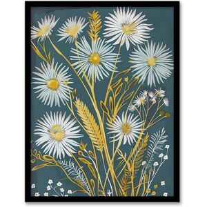 Artery8 Aster Wildflowers Painting Floral Wheat Harvest Living Room Artwork Framed Wall Art Print A4 Artery8 Aster Wildflowers Painting Floral Wheat Harvest Living Room Artwork Framed Wall Art Print A4