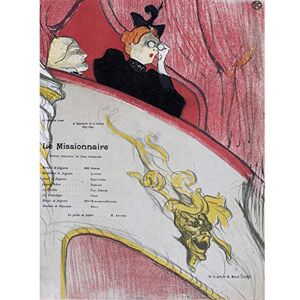 Fine Art Prints Toulouse-Lautrec Theatre Program La Missionaire Paris Large Print Poster Wall Art Decor Picture Fine Art Prints Toulouse-Lautrec Theatre Program La Missionaire Paris Large Print Poster Wall Art Decor Picture