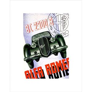 Wee Blue Coo Advert Automobile Car Classic Style Design Italy Wall Art Print Wee Blue Coo Advert Automobile Car Classic Style Design Italy Wall Art Print