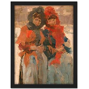 Artery8 Isaac Israels Two Young Women In The Snow Artwork Framed Wall Art Print 18X24 Inch Artery8 Isaac Israels Two Young Women In The Snow Artwork Framed Wall Art Print 18X24 Inch
