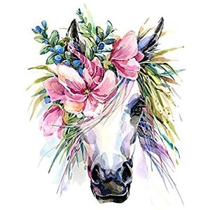 Wee Blue Coo Unicorn With Flower Wreath Unframed Art Print Poster Wall Decor 12x16 inch Wee Blue Coo Unicorn With Flower Wreath Unframed Art Print Poster Wall Decor 12x16 inch