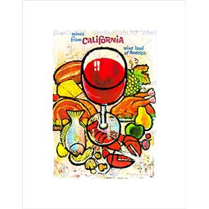 Wee Blue Coo Ad Drink Alcohol Wine California Red Glass Fish Lobster Wall Art Print Wee Blue Coo Ad Drink Alcohol Wine California Red Glass Fish Lobster Wall Art Print