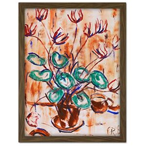 Fine Art Prints Rohlfs Cyclamen Flowers Painting Large Framed Art Print Poster Wall Decor 18x24 in Fine Art Prints Rohlfs Cyclamen Flowers Painting Large Framed Art Print Poster Wall Decor 18x24 in