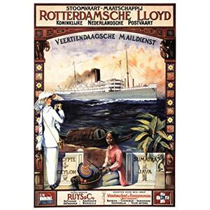 Wee Blue Coo Ad Dutch Royal Mail Ship Egypt Netherlands Rotterdam Wall Art Print Wee Blue Coo Ad Dutch Royal Mail Ship Egypt Netherlands Rotterdam Wall Art Print