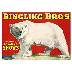 Wee Blue Coo Ad Circus Ringling Bros Polar Bear Greatest Show USA Wall Art Print Wee Blue Coo Ad Circus Ringling Bros Polar Bear Greatest Show USA Wall Art Print