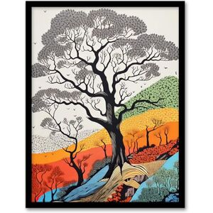 Artery8 Gond Style Yosemite Forest Trees Colourful Painting Artwork Framed Wall Art Print 18X24 Inch Artery8 Gond Style Yosemite Forest Trees Colourful Painting Artwork Framed Wall Art Print 18X24 Inch