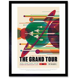 Wee Blue Coo NASA Space Travel Advert Grand Tour Art Print Framed Poster Wall Decor 12x16 inch Wee Blue Coo NASA Space Travel Advert Grand Tour Art Print Framed Poster Wall Decor 12x16 inch