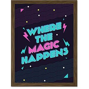 Wee Blue Coo Disco Kitchen Magic Happens Large Framed Art Print Wall Poster 18x24 inch Wee Blue Coo Disco Kitchen Magic Happens Large Framed Art Print Wall Poster 18x24 inch