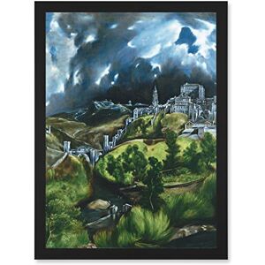 Artery8 El Greco View Of Toledo Spain Expressive Painting Artwork Framed Wall Art Print A4 Artery8 El Greco View Of Toledo Spain Expressive Painting Artwork Framed Wall Art Print A4