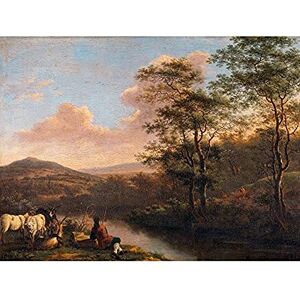 Artery8 De Heusch Italian Landscape Resting Herdman Painting Unframed Wall Art Print Poster Home Decor Premium Artery8 De Heusch Italian Landscape Resting Herdman Painting Unframed Wall Art Print Poster Home Decor Premium