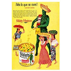 Wee Blue Coo Ad Food Sweetcorn Tin Can Mexican Pepper Us Picture Wall Art Print Wee Blue Coo Ad Food Sweetcorn Tin Can Mexican Pepper Us Picture Wall Art Print