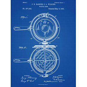 Artery8 Harker Wilkins Waffle Iron Vintage Breakfast 1883 Patent Plan Unframed Wall Art Print Poster Home Decor Premium Artery8 Harker Wilkins Waffle Iron Vintage Breakfast 1883 Patent Plan Unframed Wall Art Print Poster Home Decor Premium