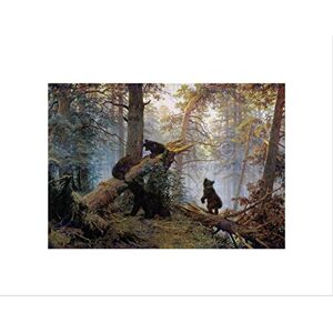 Wee Blue Coo Landscape Animal Bear Shishkin Pine Forest Morning Wall Art Print Wee Blue Coo Landscape Animal Bear Shishkin Pine Forest Morning Wall Art Print