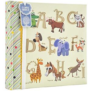 ARPAN Large Baby Alphabet/Number Gift Slip In Case Photo Album for 200 4 x 6 Inch Photos Animals Print Design ARPAN Large Baby Alphabet/Number Gift Slip In Case Photo Album for 200 4 x 6 Inch Photos Animals Print Design