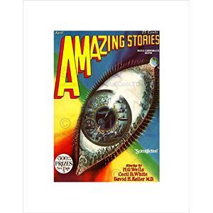 Wee Blue Coo Comics Amazing Stories Eye Window Wells Sci Fi USA Wall Art Print Wee Blue Coo Comics Amazing Stories Eye Window Wells Sci Fi USA Wall Art Print