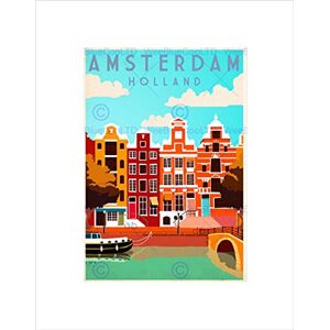 Wee Blue Coo TRAVEL AMSTERDAM HOLLAND NETHERLANDS CANAL BRIDGE BOAT HOUSE ART PRINT B12X7906 Wee Blue Coo TRAVEL AMSTERDAM HOLLAND NETHERLANDS CANAL BRIDGE BOAT HOUSE ART PRINT B12X7906
