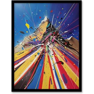 Artery8 Mountain Peak Joy Hike Colour Blast Abstract Living Room Artwork Framed Wall Art Print A4 Artery8 Mountain Peak Joy Hike Colour Blast Abstract Living Room Artwork Framed Wall Art Print A4