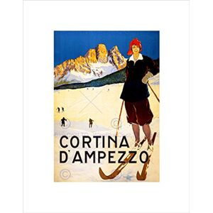 Wee Blue Coo TRAVEL WINTER SPORT CORTINA ALPINE RESORT SKI SNOW MOUNTAIN ITALY PRINT B12X3353 Wee Blue Coo TRAVEL WINTER SPORT CORTINA ALPINE RESORT SKI SNOW MOUNTAIN ITALY PRINT B12X3353