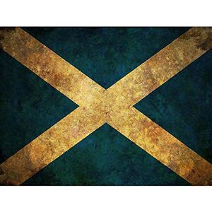 Wee Blue Coo Flag National Scotland Saltire Blue White Stressed Grunge Art Print Poster Wall Decor 12X16 Inch Wee Blue Coo Flag National Scotland Saltire Blue White Stressed Grunge Art Print Poster Wall Decor 12X16 Inch