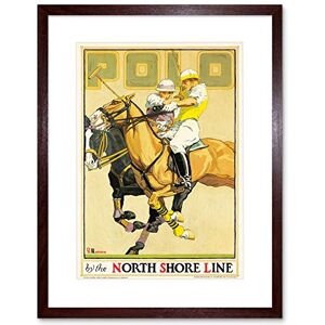 Wee Blue Coo Travel North Shore Line Railway Polo Sport Horse Framed Wall Art Print Wee Blue Coo Travel North Shore Line Railway Polo Sport Horse Framed Wall Art Print